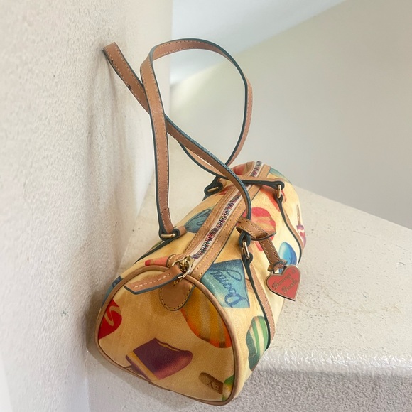 VNTG‎ Dooney Bourke Ice Cream Bars Popsicle Signature Barrel Satchel Bag Purse - Picture 5 of 16